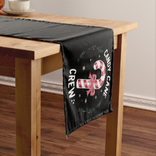 Candy Cane Crew Funny Christmas Candy Lover Xmas Short Table Runner