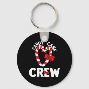 Candy Cane Crew Funny Christmas Sweet Candy Merry  Keychain