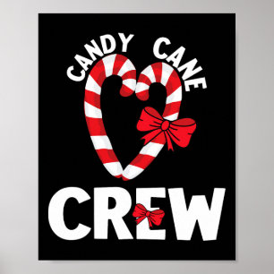 Candy Cane Crew Funny Christmas Sweet Candy Merry  Poster