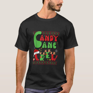 Candy Cane Crew Funny Matching Christmas Candy Lov T-Shirt