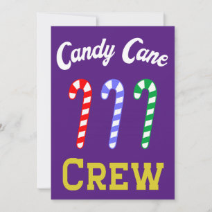 Candy Cane Crew Invitation