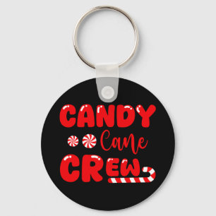Candy Cane Crew Matching Family Candy Lover Keychain