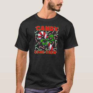 Candy Cane Crew Matching Family Raglan Baseball Te T-Shirt
