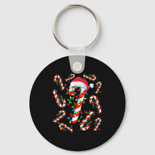 Candy Cane Crew Red And White Santa Funny Christma Keychain