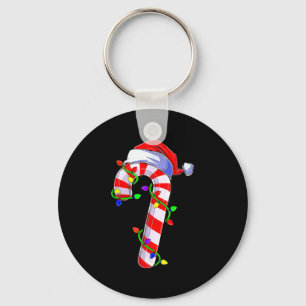Candy Cane Crew Santa Christmas Kids Boys Girls Keychain