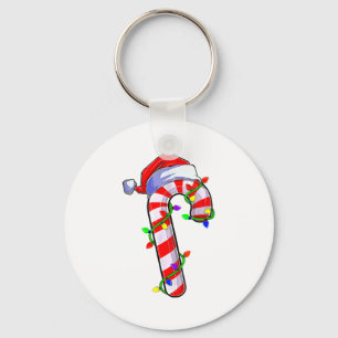 Candy Cane Crew Santa Lover Family Christmas Light Keychain