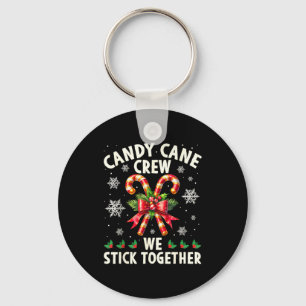 Candy Cane Crew We Stick Together Christmas Costum Keychain