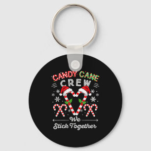 Candy Cane Crew We Stick Together Christmas Xmas M Keychain