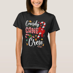 Candy Cane Crew X-Mas Red and White Candy Boys Gir T-Shirt