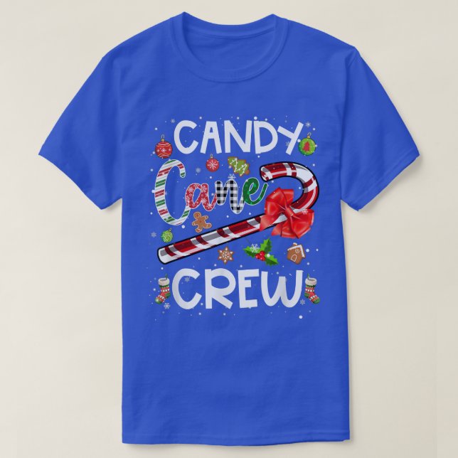 Candy Cane Crews Funny Christmas Candies Lover Xma T-Shirt (Design Front)