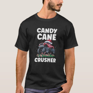 Candy Cane Crusher Cute Funny Monster Truck Christ T-Shirt