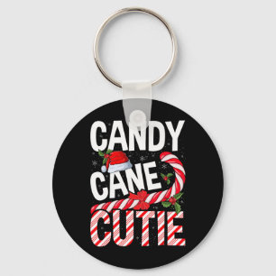 Candy Cane Cutie Christmas Xmas Women Girls Kids T Keychain