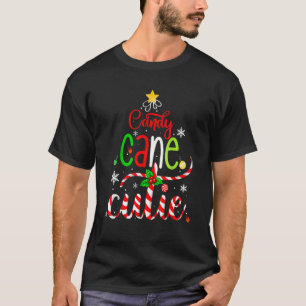 Candy Cane Cutie Funny Christmas Boys Girls Kids X T-Shirt