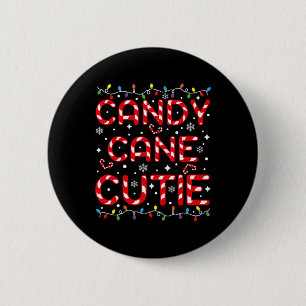 Candy Cane Cutie Funny Christmas Kids Toddler Xmas 2 Inch Round Button