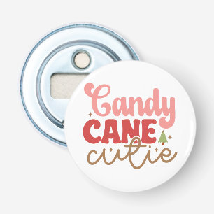 Candy Cane Cutie Retro Groovy Christmas Holidays Bottle Opener