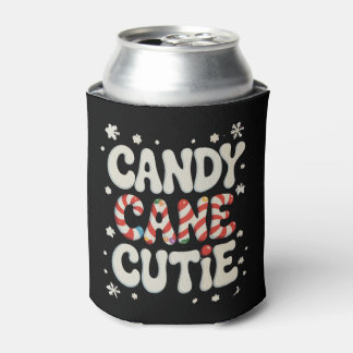 Candy Cane Cutie Snowflakes Xmas Christmas Holiday Can Cooler
