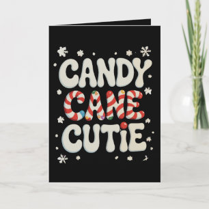 Candy Cane Cutie Snowflakes Xmas Christmas Holiday Card