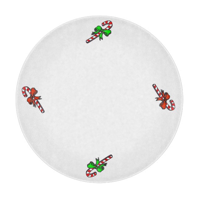 Candy Cane Cutting Board as Serving Tray (Front)