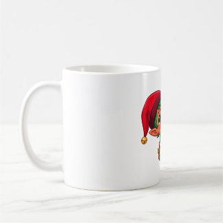 Candy Cane Elf Christmas Cheer Coffee Mug