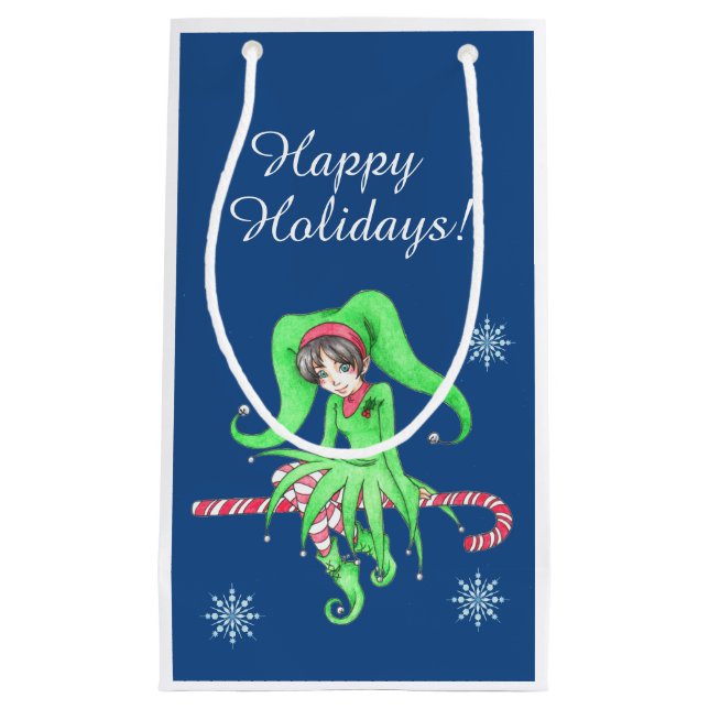 Candy Cane Elf Gift Bag (Front)