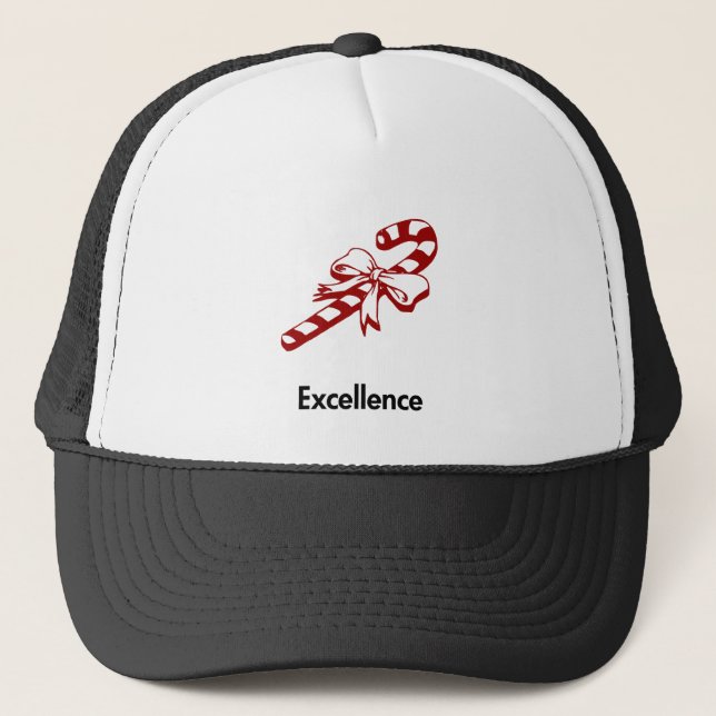 Candy Cane Excellence Trucker Hat (Front)