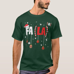 Candy Cane Fa La 8 Math Teacher Christmas Teacher T-Shirt