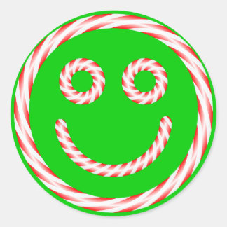 Candy Cane Face Sticker
