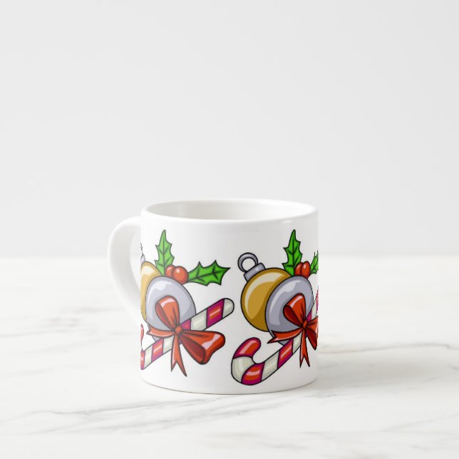 Candy Cane Fun Espresso Cup (Front Left)