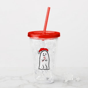 Candy Cane Ghost Acrylic Tumbler