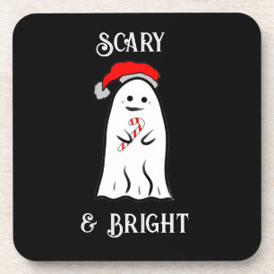 Candy Cane Ghost Coaster