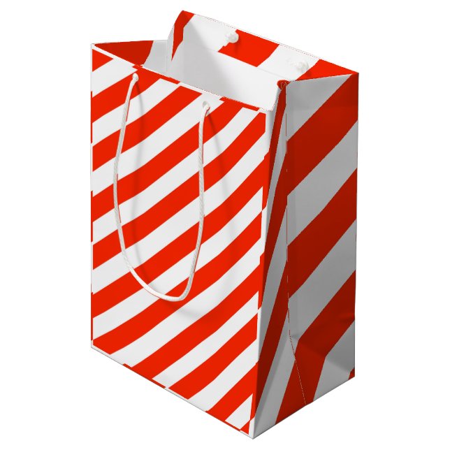 Candy Cane gift bag (Front Angled)