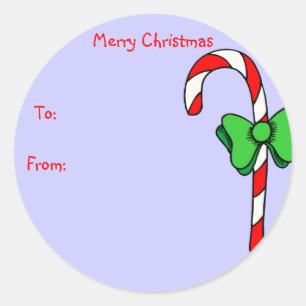 Candy Cane Gift Labels
