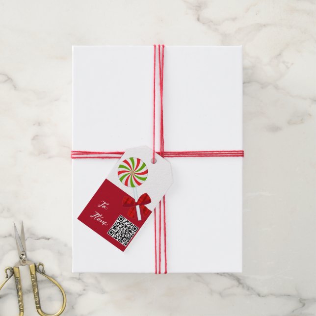 Candy Cane Gift Tag (With Twine)