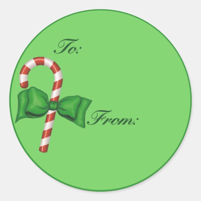Candy Cane Gift Tag (Front)