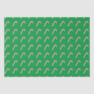 Candy Cane Green Cute Simple Christmas Holiday Tissue Paper