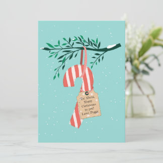 Candy Cane Greetings Holiday Card