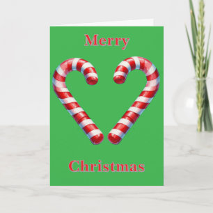 candy cane hart  card