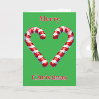 candy cane hart  card