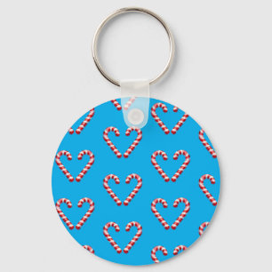 candy cane hart  keychain
