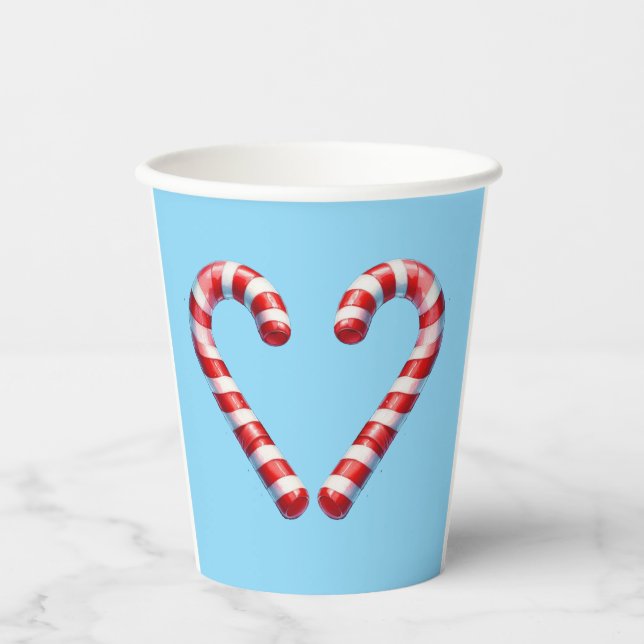 candy cane hart  paper cups (Front)