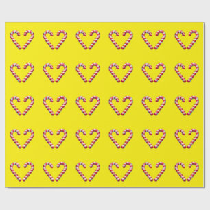candy cane hart wrapping paper
