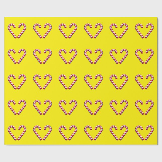 candy cane hart  wrapping paper (Flat)