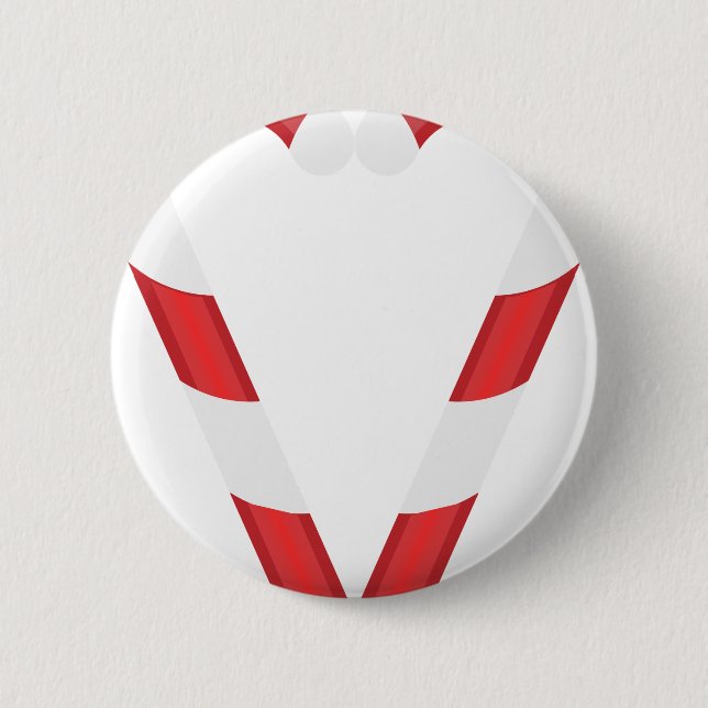 candy cane heart 2 inch round button (Front)