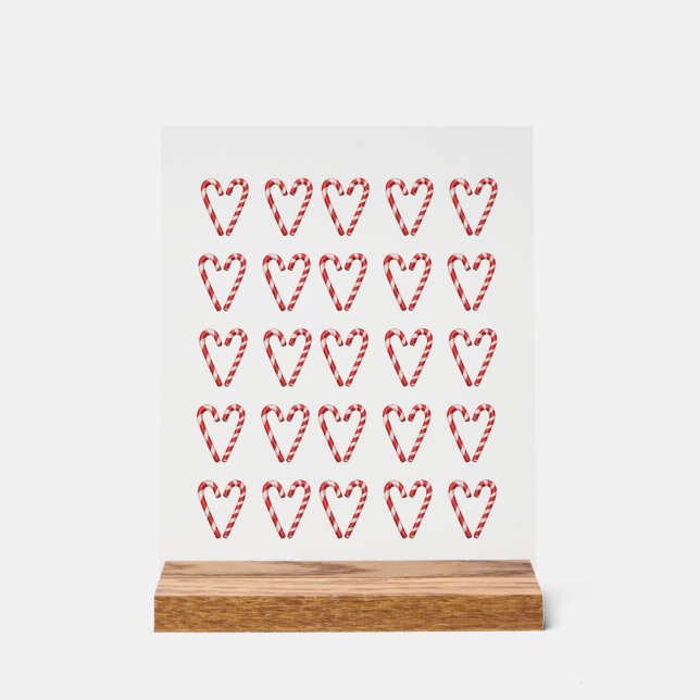 Candy Cane Heart Image Sweet Christmas Holiday  (Recto)