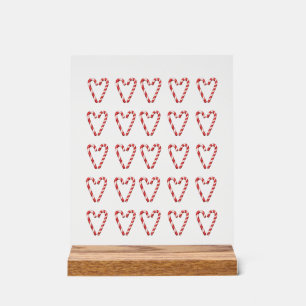 Candy Cane Heart Image Sweet Christmas Holiday  Acrylic Sign