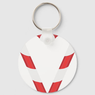 candy cane heart keychain