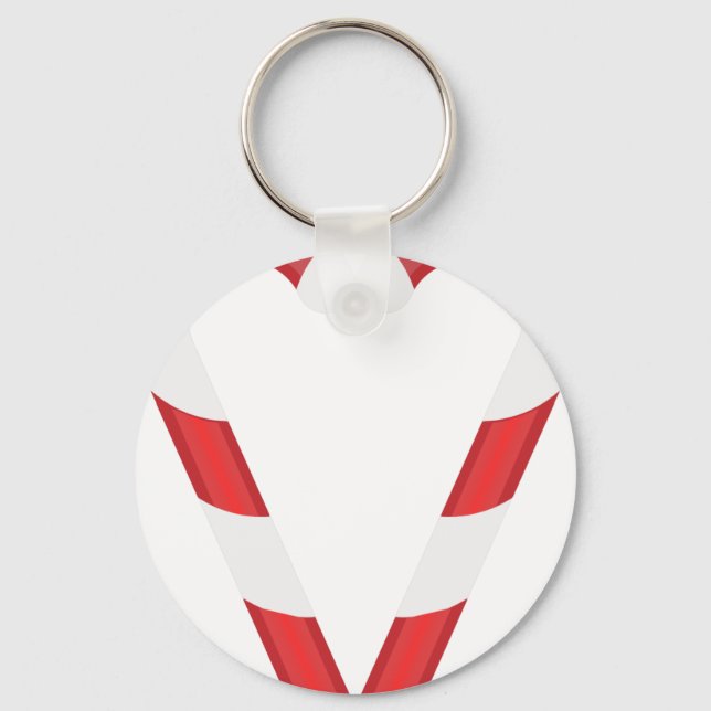 candy cane heart keychain (Front)
