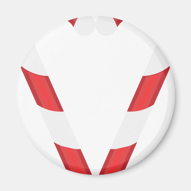 candy cane heart magnet (Front)
