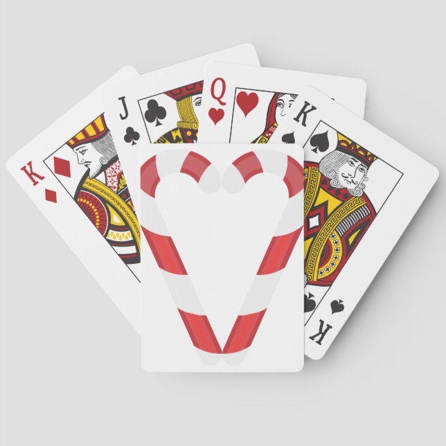 candy cane heart playing cards (Back)