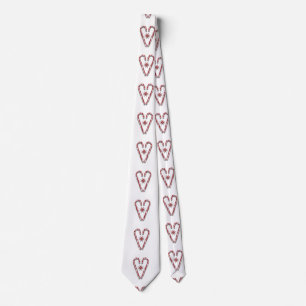 Candy Cane Heart Tie